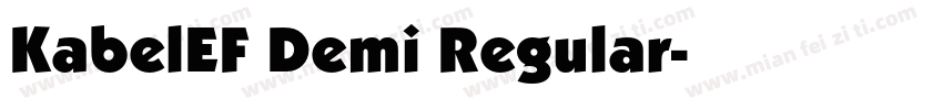 KabelEF Demi Regular字体转换